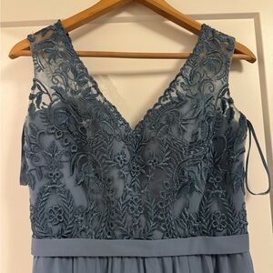 Kennedy blue bridesmaid dress slate blue